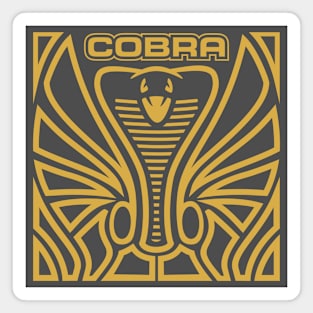 Cobra Hood Art (Gold on Dark Gray) Magnet